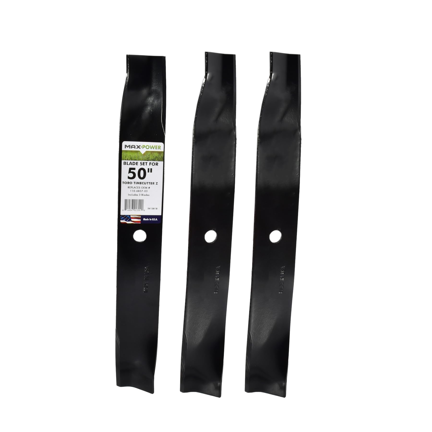 Amazon.com : Maxpower 561381B 3 High Lift Blade Set for 50
